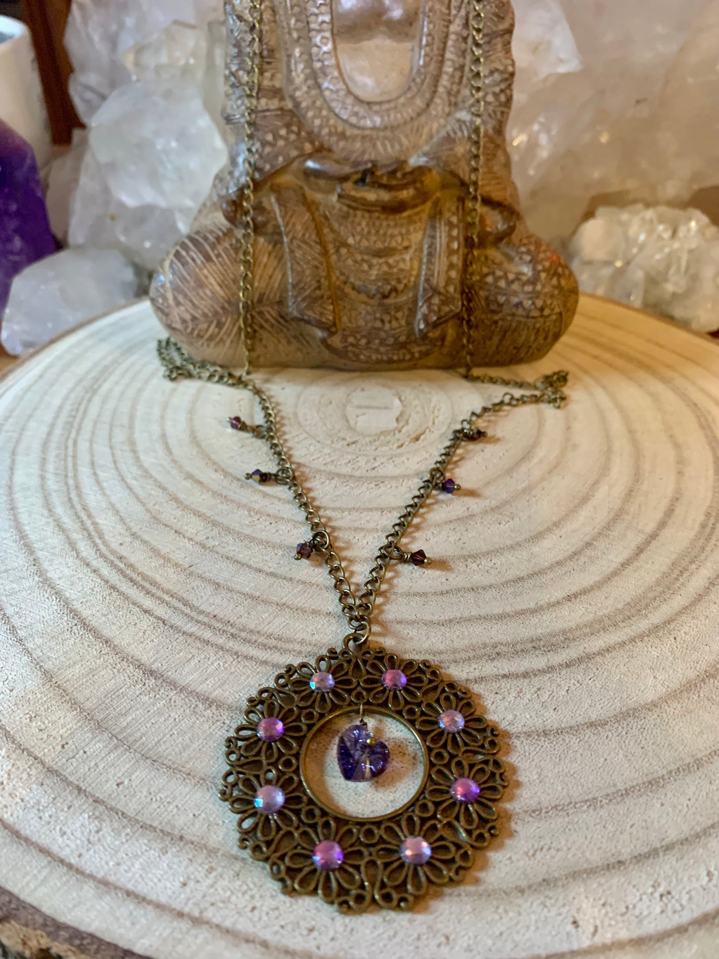 Bijou vibratoire d'intention : chakra couronne "Amour de sautoir Chakra Couronne "