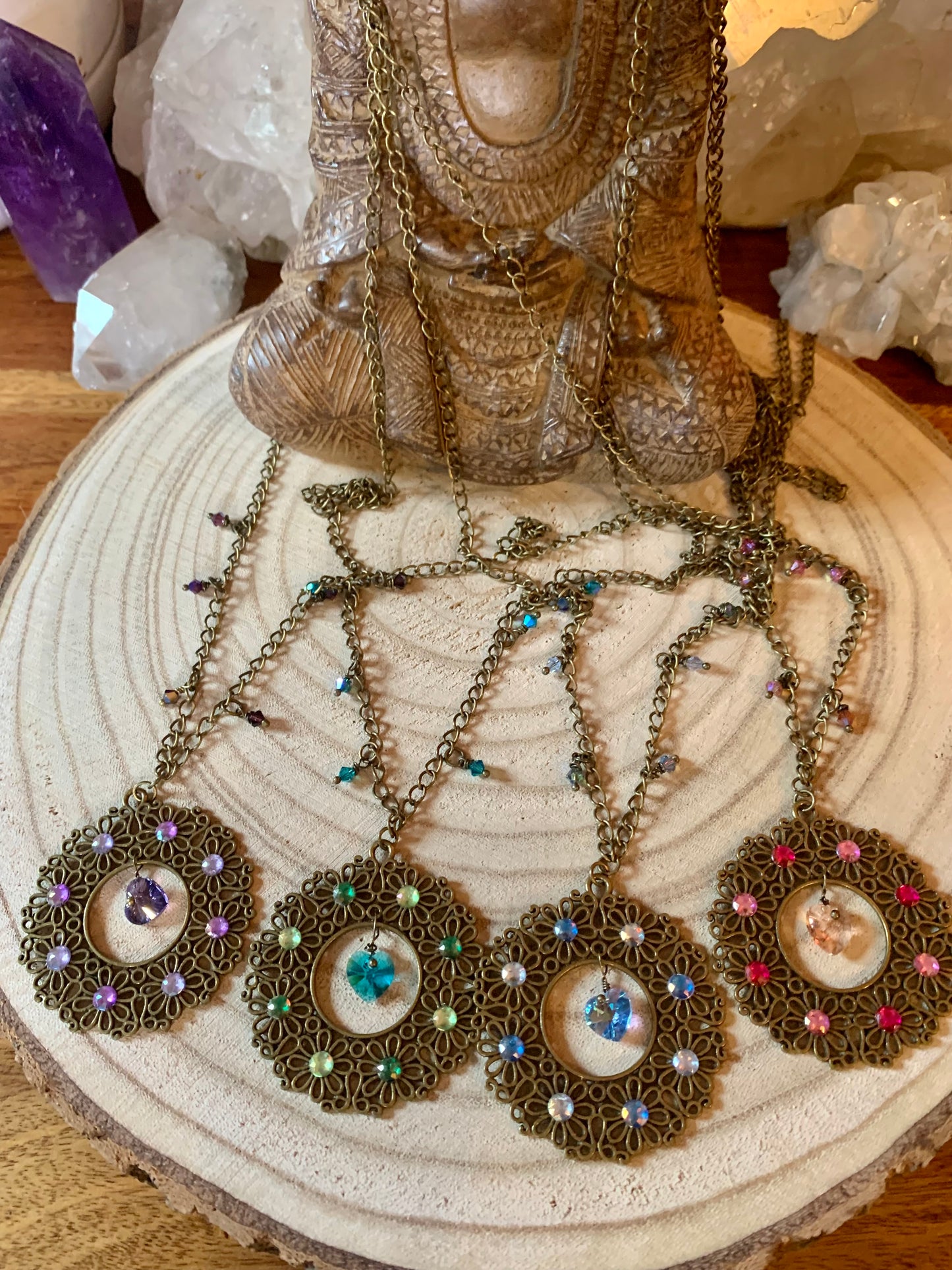 Bijou vibratoire d'intention : chakra couronne "Amour de sautoir Chakra Couronne "