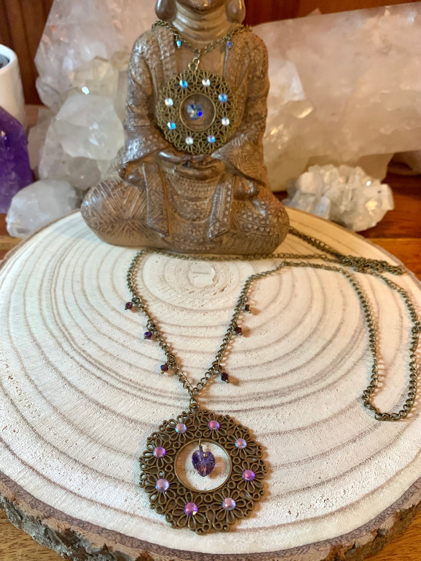Bijou vibratoire d'intention : chakra couronne "Amour de sautoir Chakra Couronne "