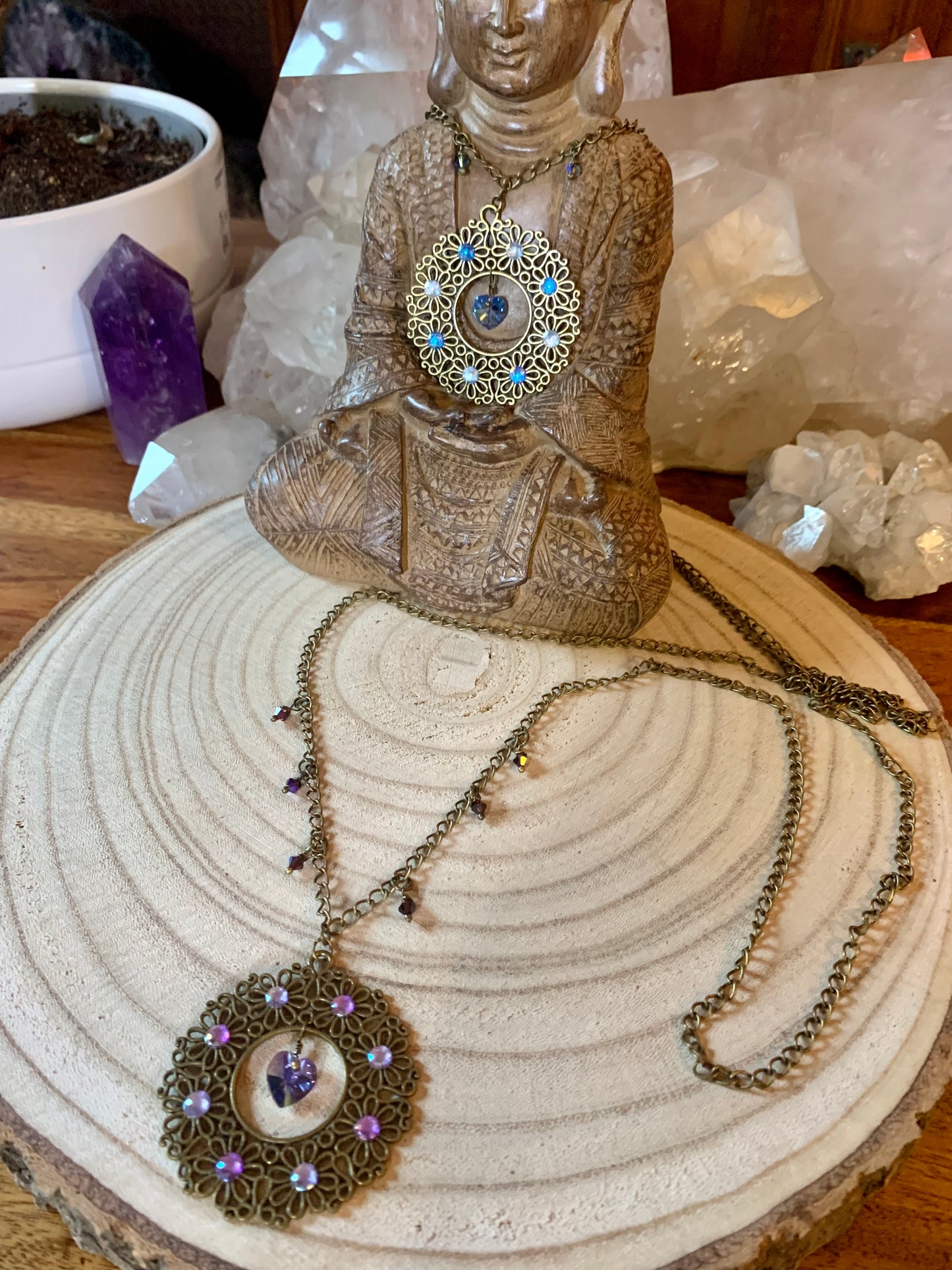 Bijou vibratoire d'intention : chakra couronne "Amour de sautoir Chakra Couronne "
