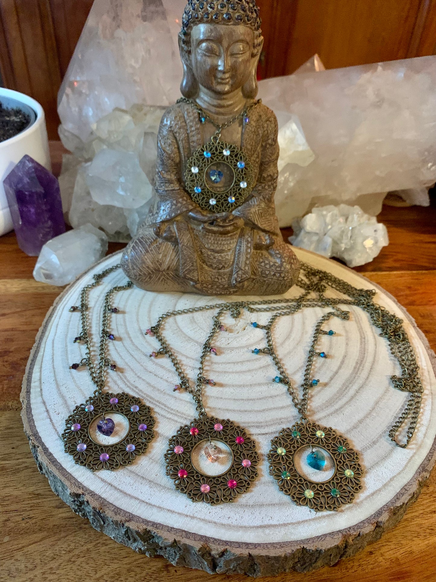 Bijou vibratoire d'intention : chakra couronne "Amour de sautoir Chakra Couronne "