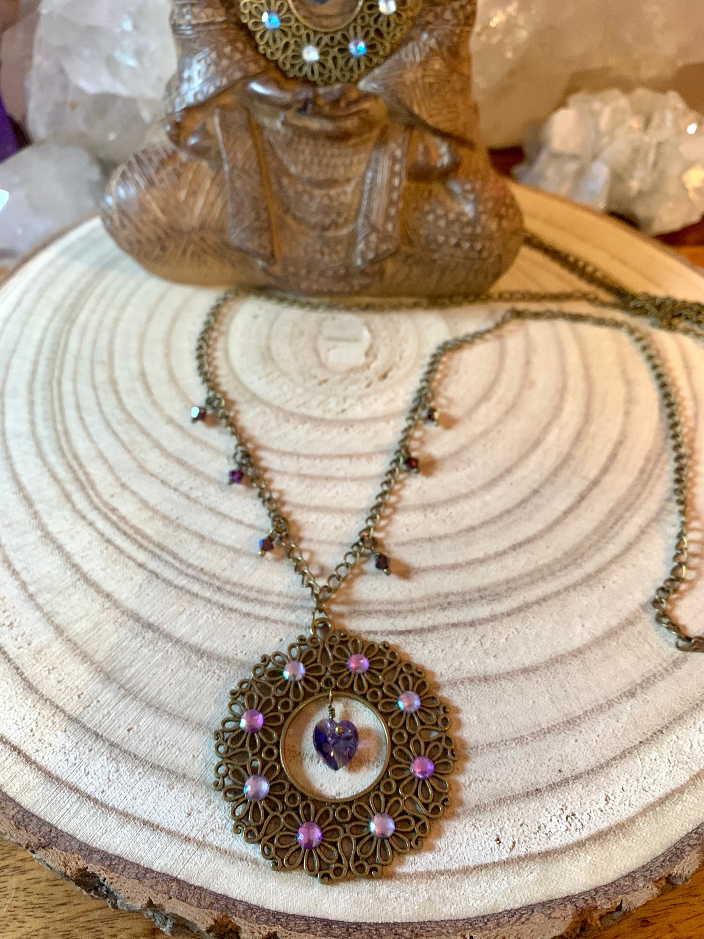 Bijou vibratoire d'intention : chakra couronne "Amour de sautoir Chakra Couronne "