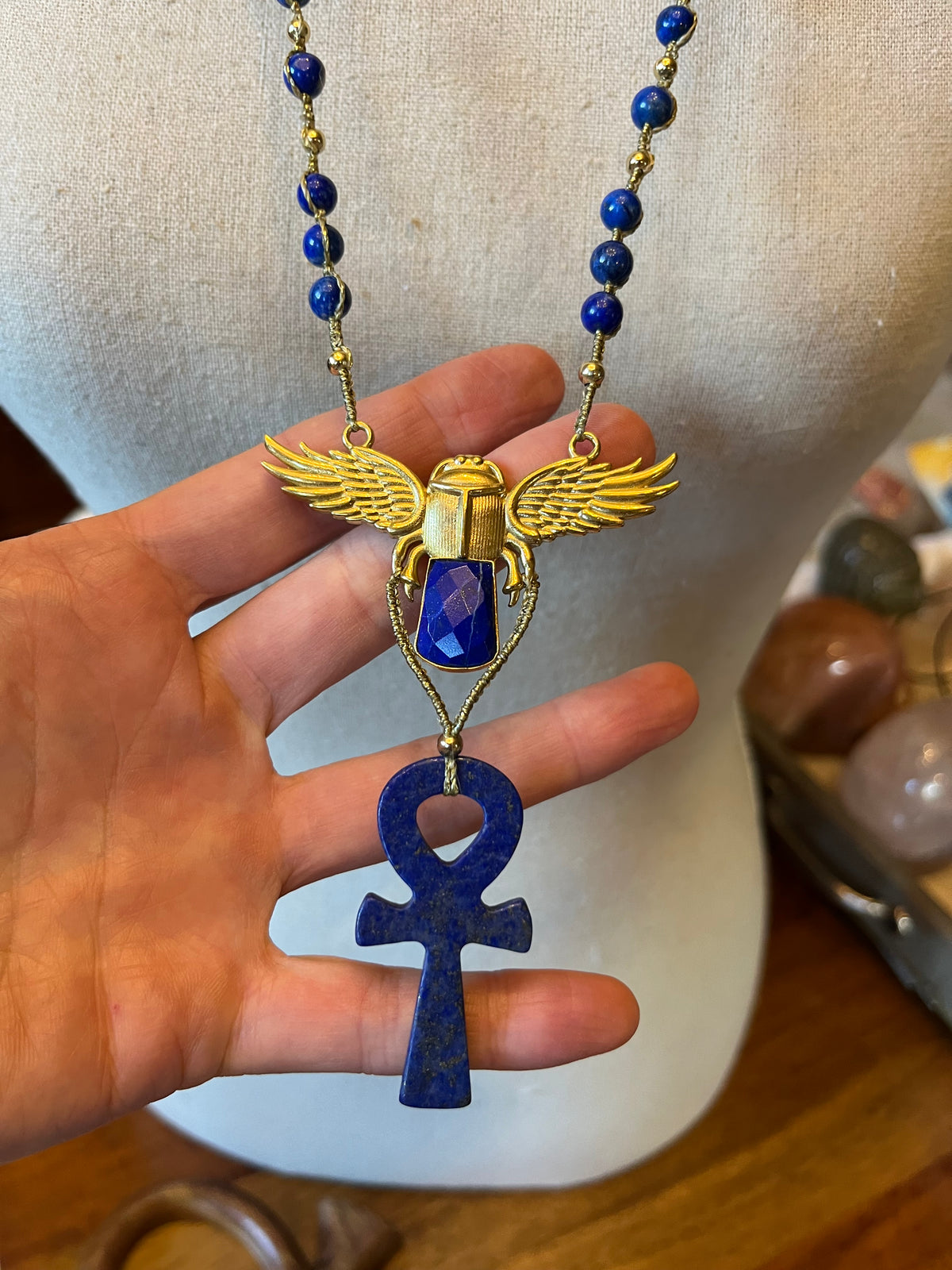 Collier-sautoir ALMUSIA-NAISSA énergie PRÊTRESSE D'ISIS