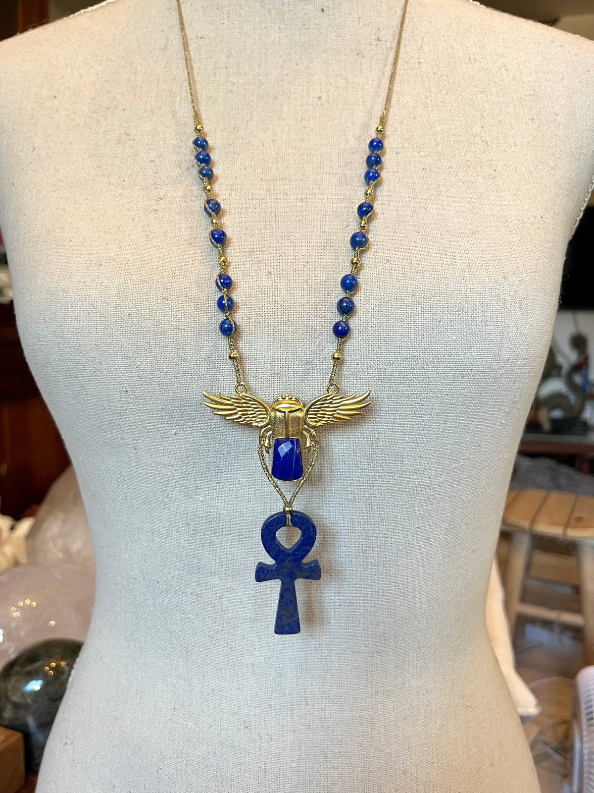Collier-sautoir ALMUSIA-NAISSA énergie PRÊTRESSE D'ISIS