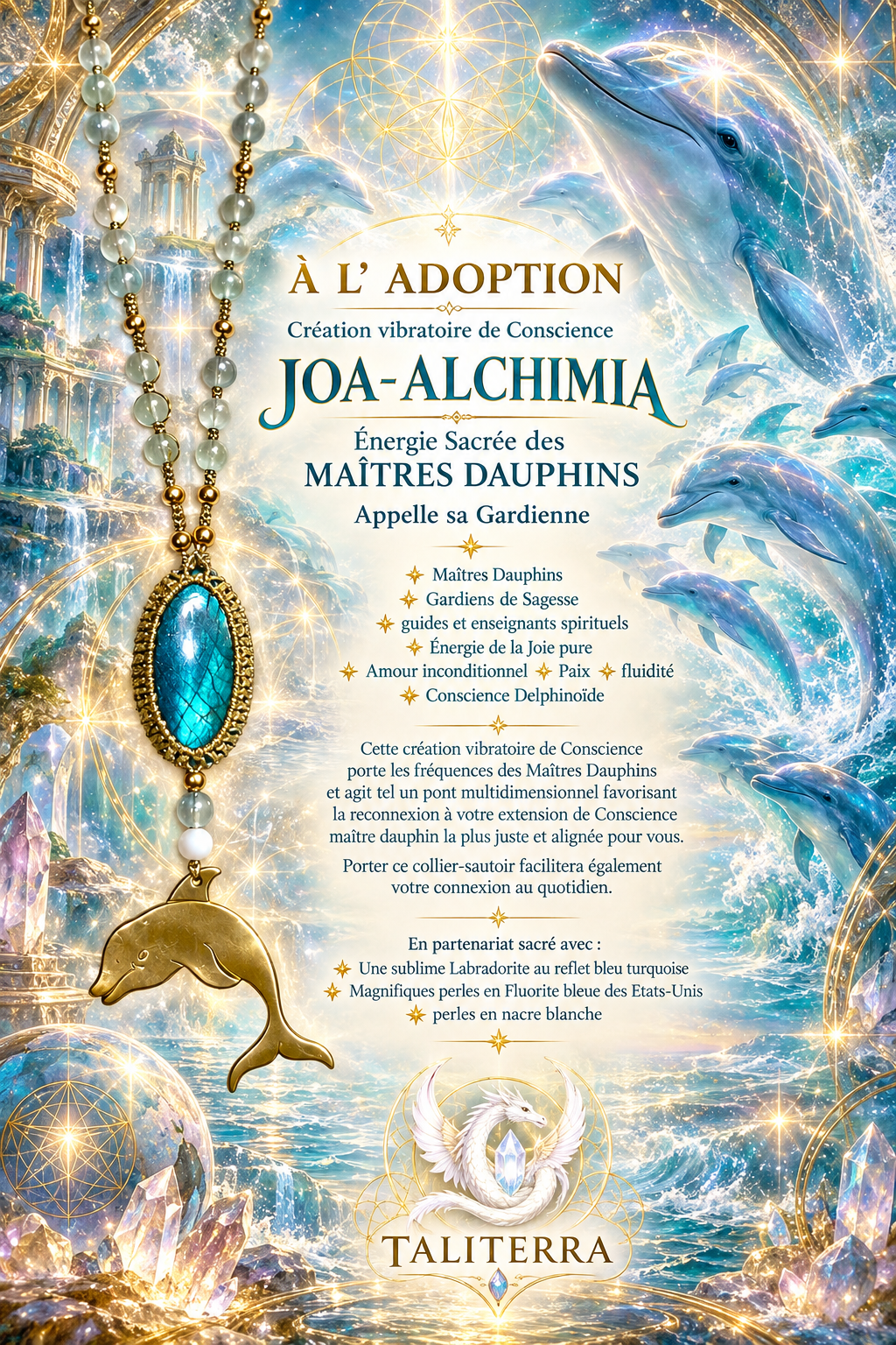 Collier-sautoir JOA-AlCHIMIA énergie des MAÎTRES DAUPHINS