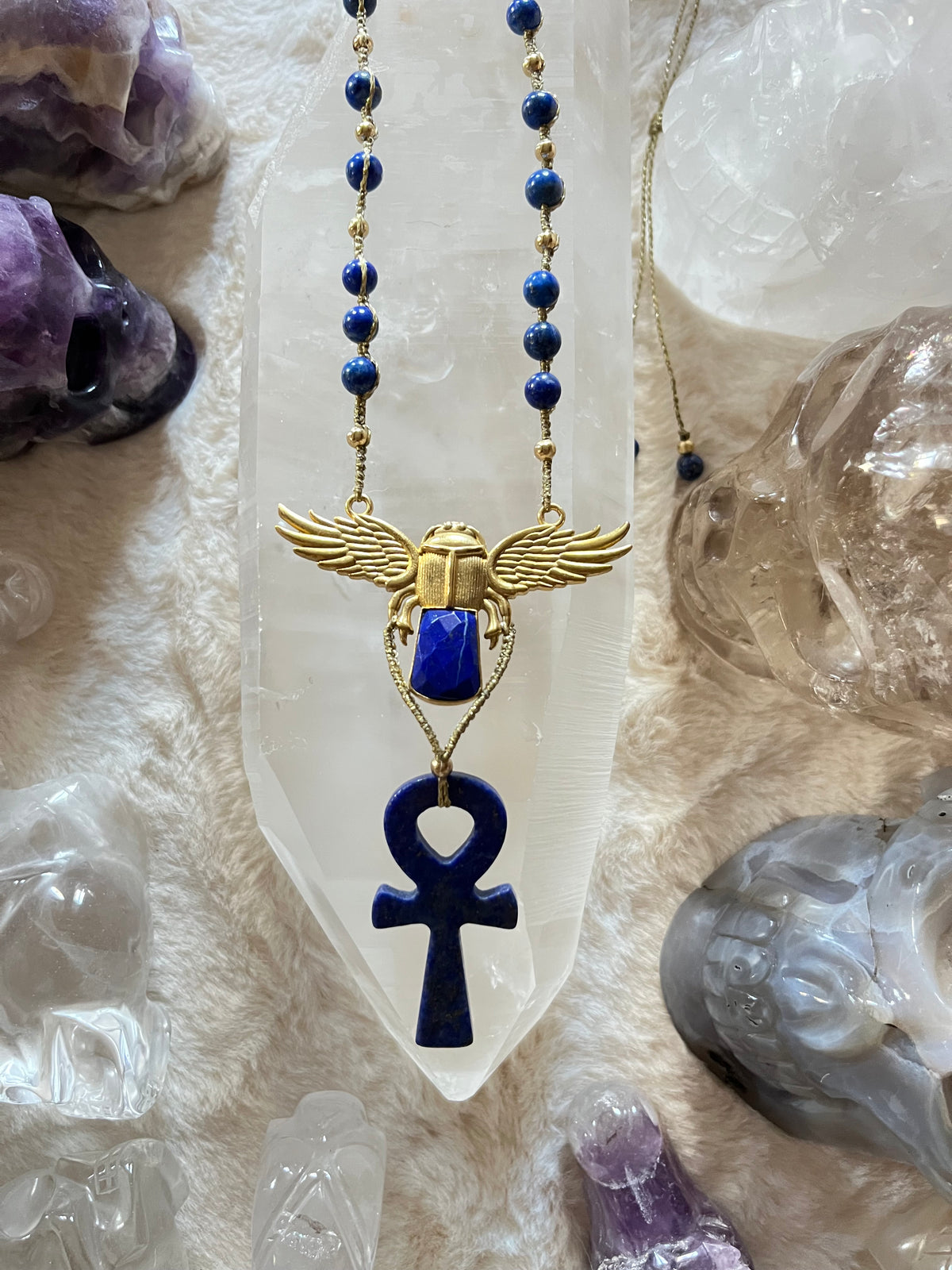 Collier-sautoir ALMUSIA-NAISSA énergie PRÊTRESSE D'ISIS