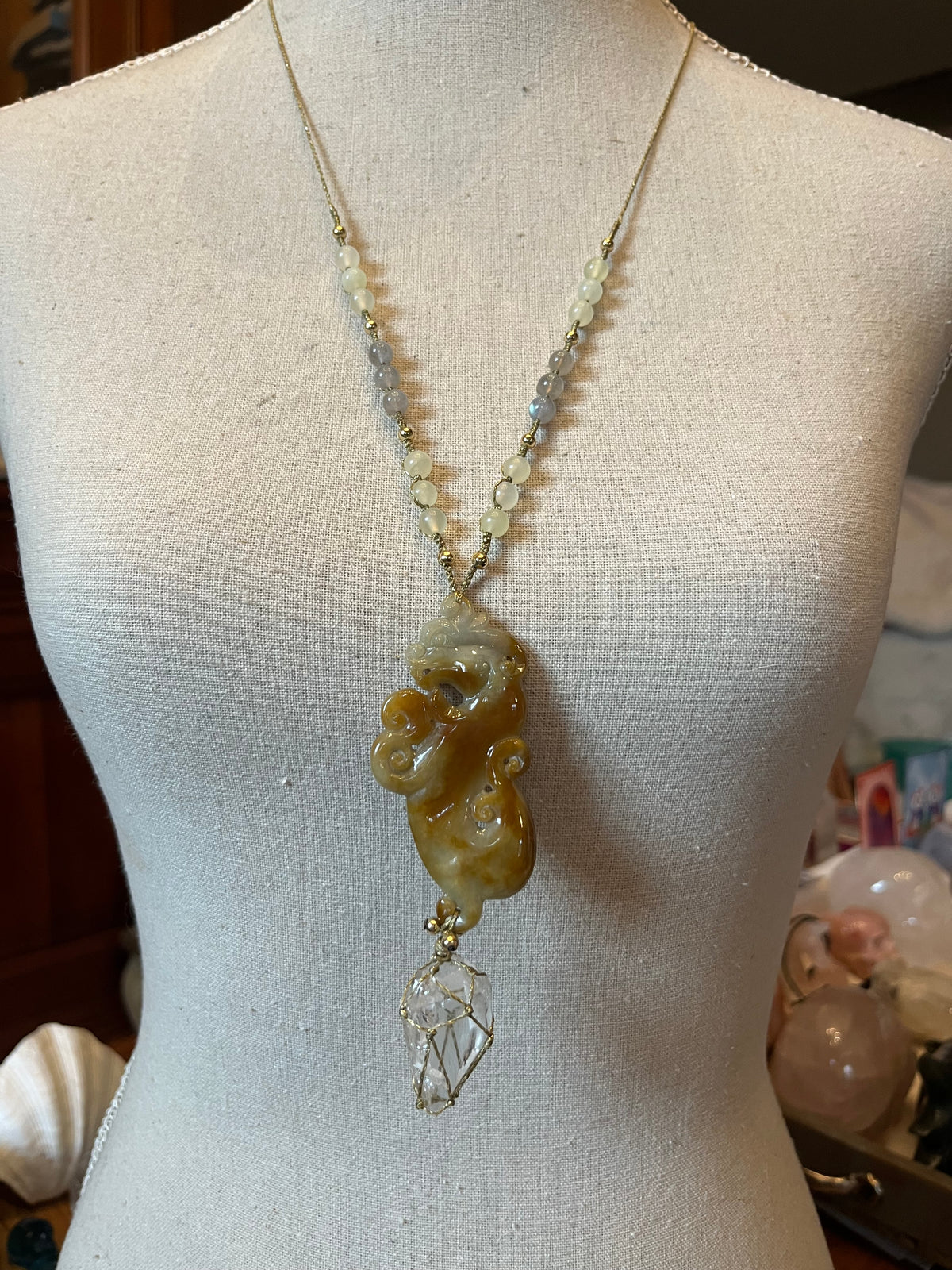 Collier-sautoir DRAGON SACRE de MU (avec Message pour son Gardien(ne) )